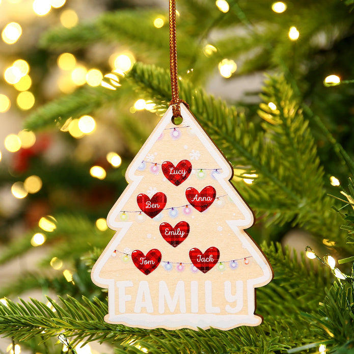 Personalised Heart Christmas Tree Ornament - handmade