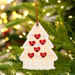 Personalised Heart Christmas Tree Ornament - handmade