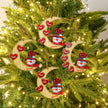 Personalised Heart & Moon Snowman Ornament - handmade