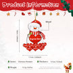 Personalised Snowman Heart Christmas Ornament - handmade