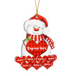 Personalised Snowman Heart Christmas Ornament - handmade