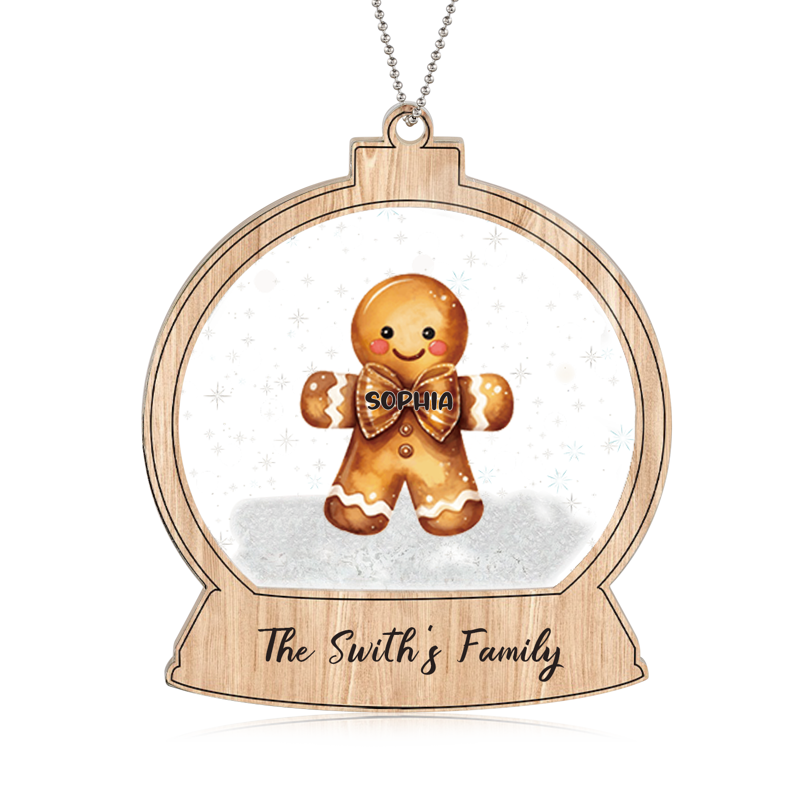 Personalised Acrylic Christmas Ornament - handmade