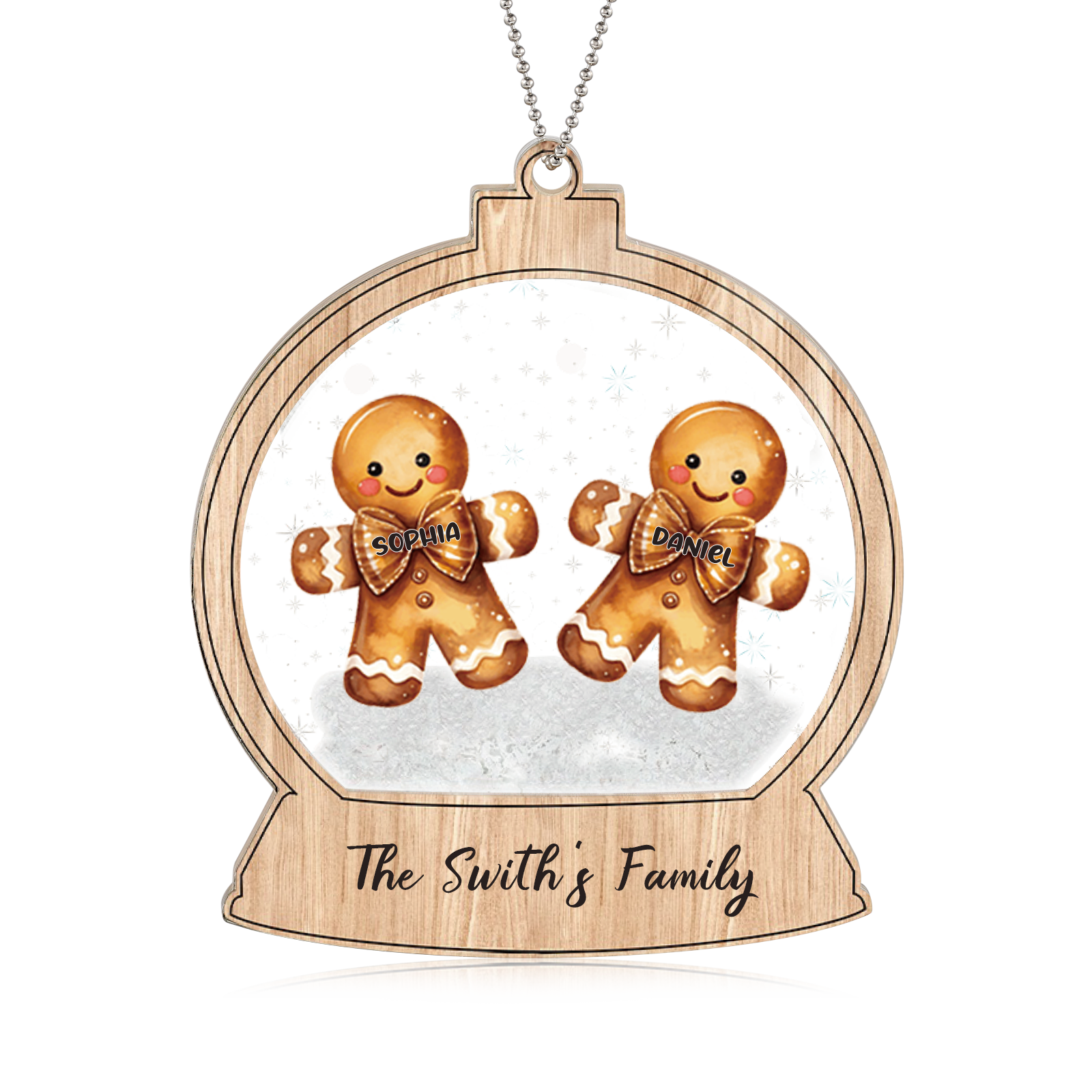 Personalised Acrylic Christmas Ornament - handmade