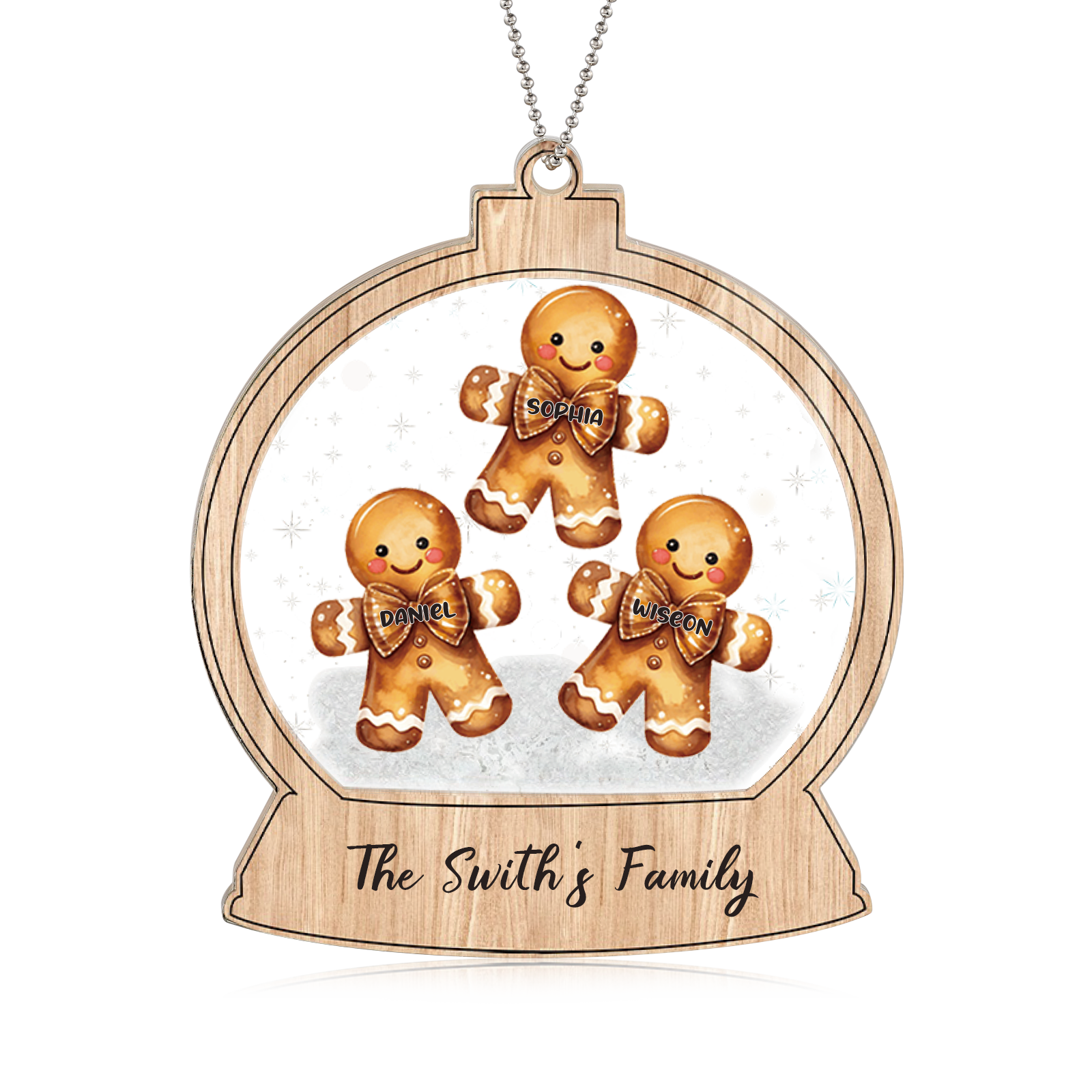 Personalised Acrylic Christmas Ornament - handmade