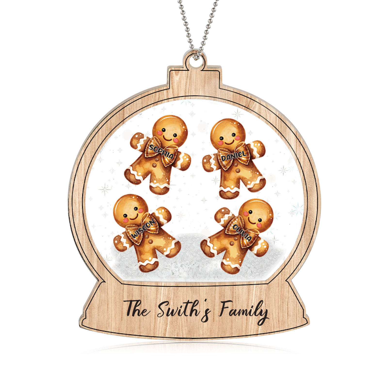 Personalised Acrylic Christmas Ornament - handmade