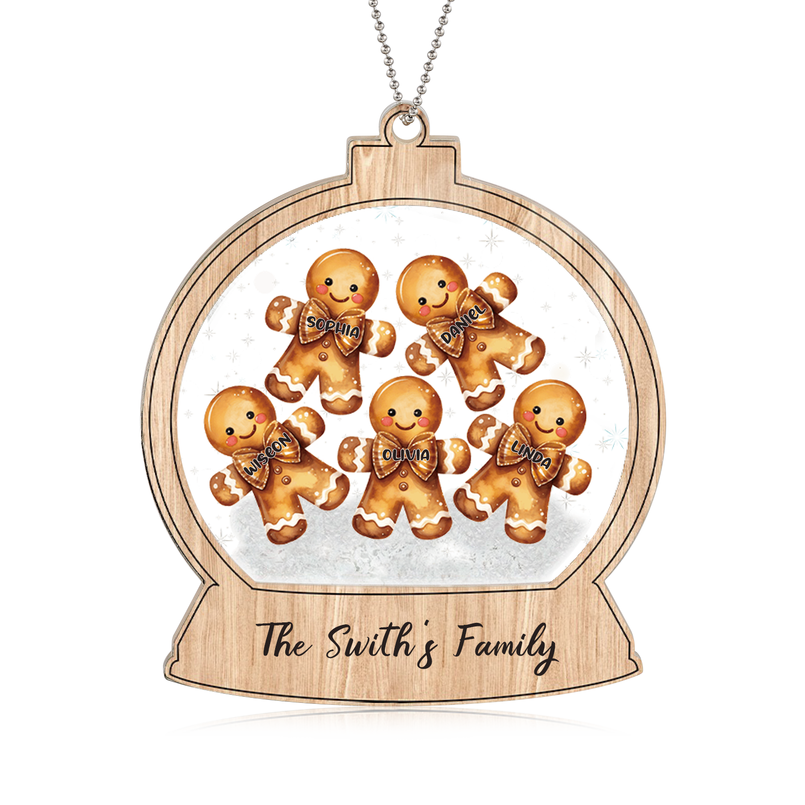 Personalised Acrylic Christmas Ornament - handmade