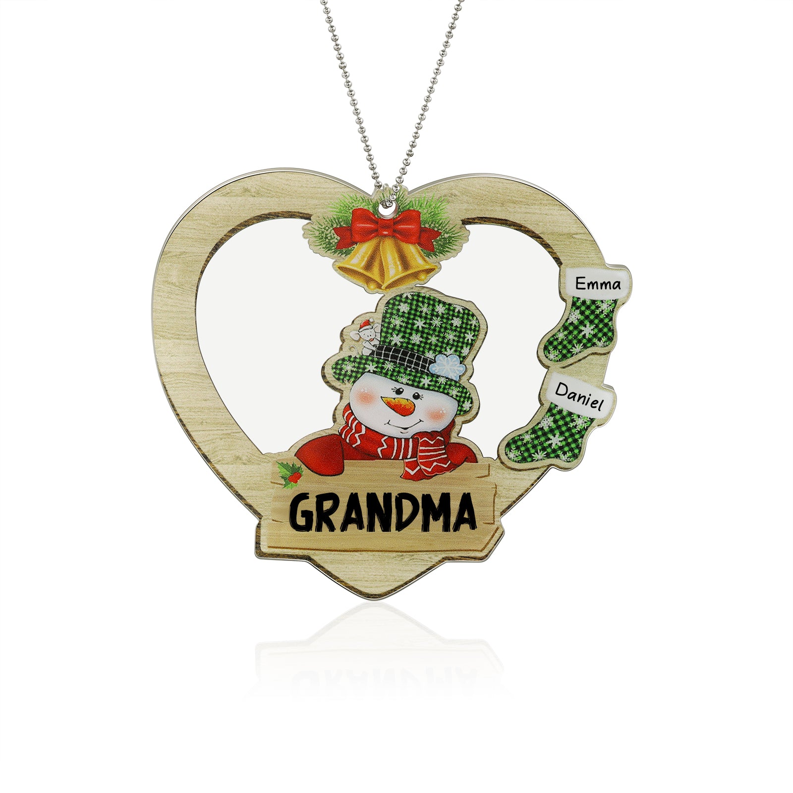 Personalised Heart Christmas Ornament - handmade