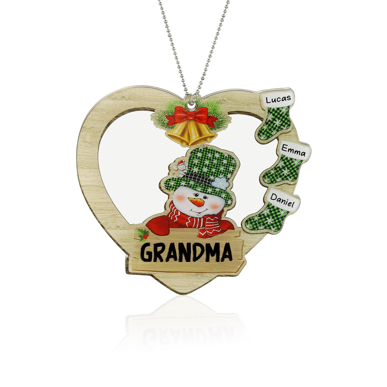 Personalised Heart Christmas Ornament - handmade
