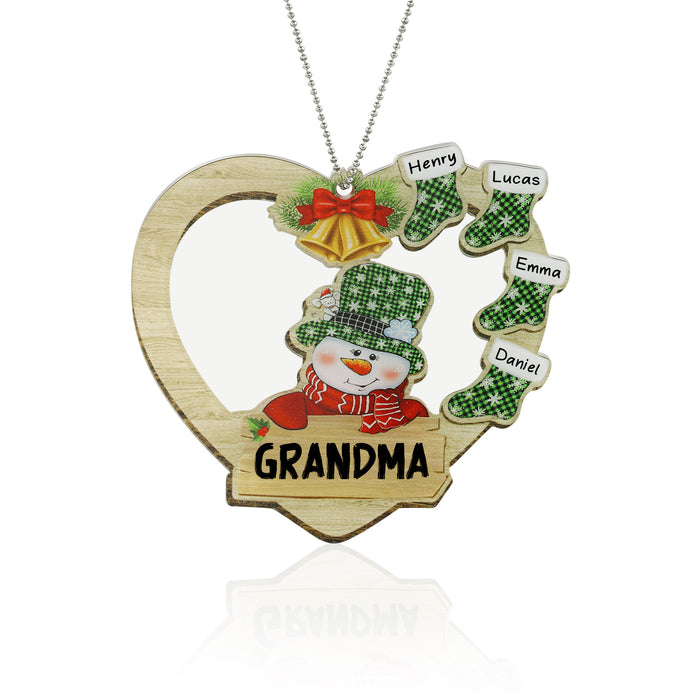 Personalised Heart Christmas Ornament - handmade