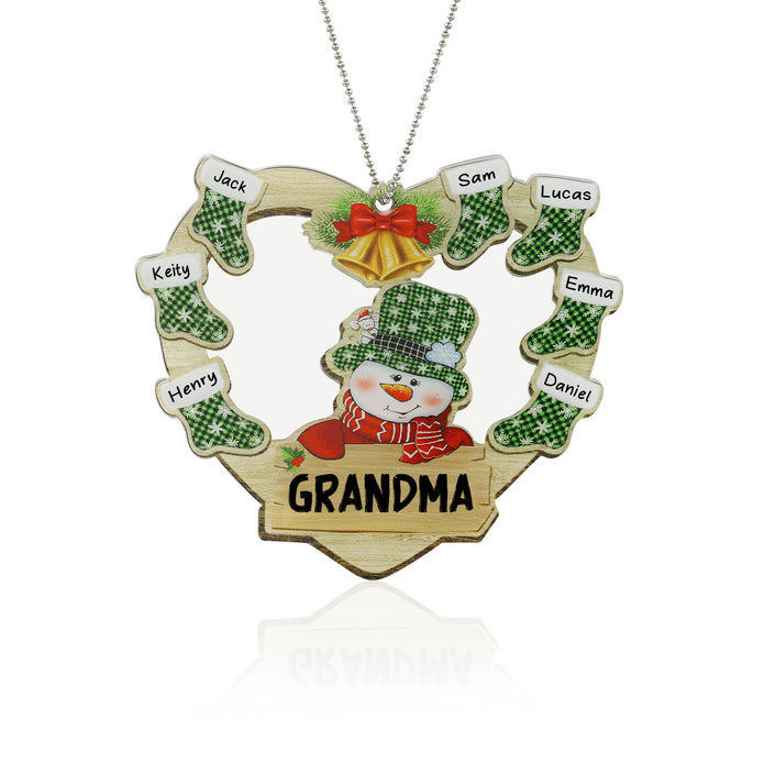 Personalised Heart Christmas Ornament - handmade