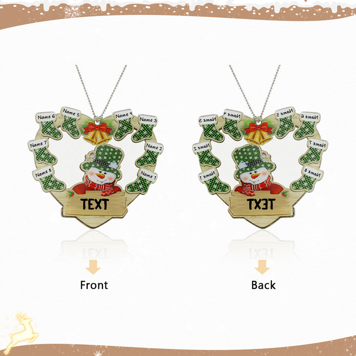 Personalised Heart Christmas Ornament - handmade