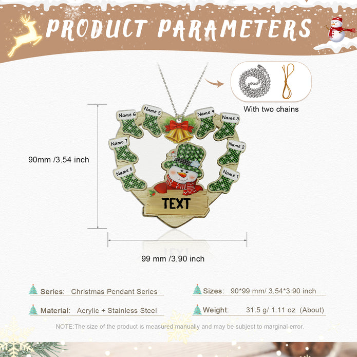 Personalised Heart Christmas Ornament - handmade