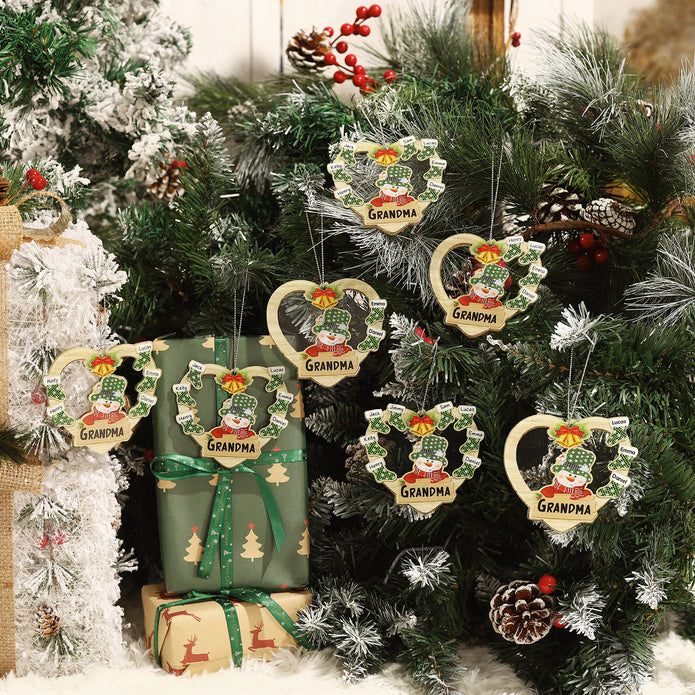 Personalised Heart Christmas Ornament - handmade