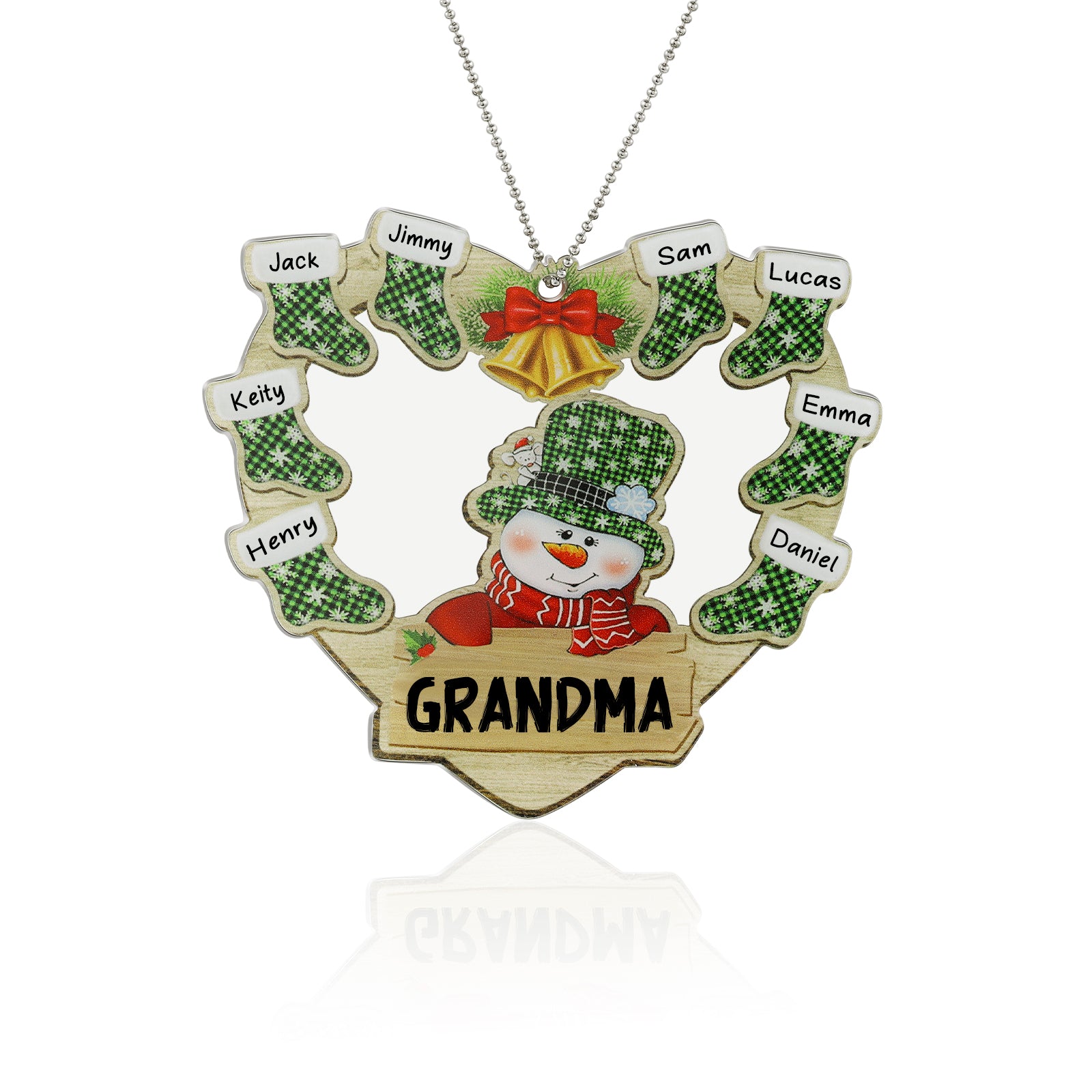 Personalised Heart Christmas Ornament - handmade