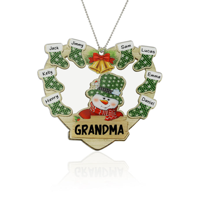 Personalised Heart Christmas Ornament - handmade