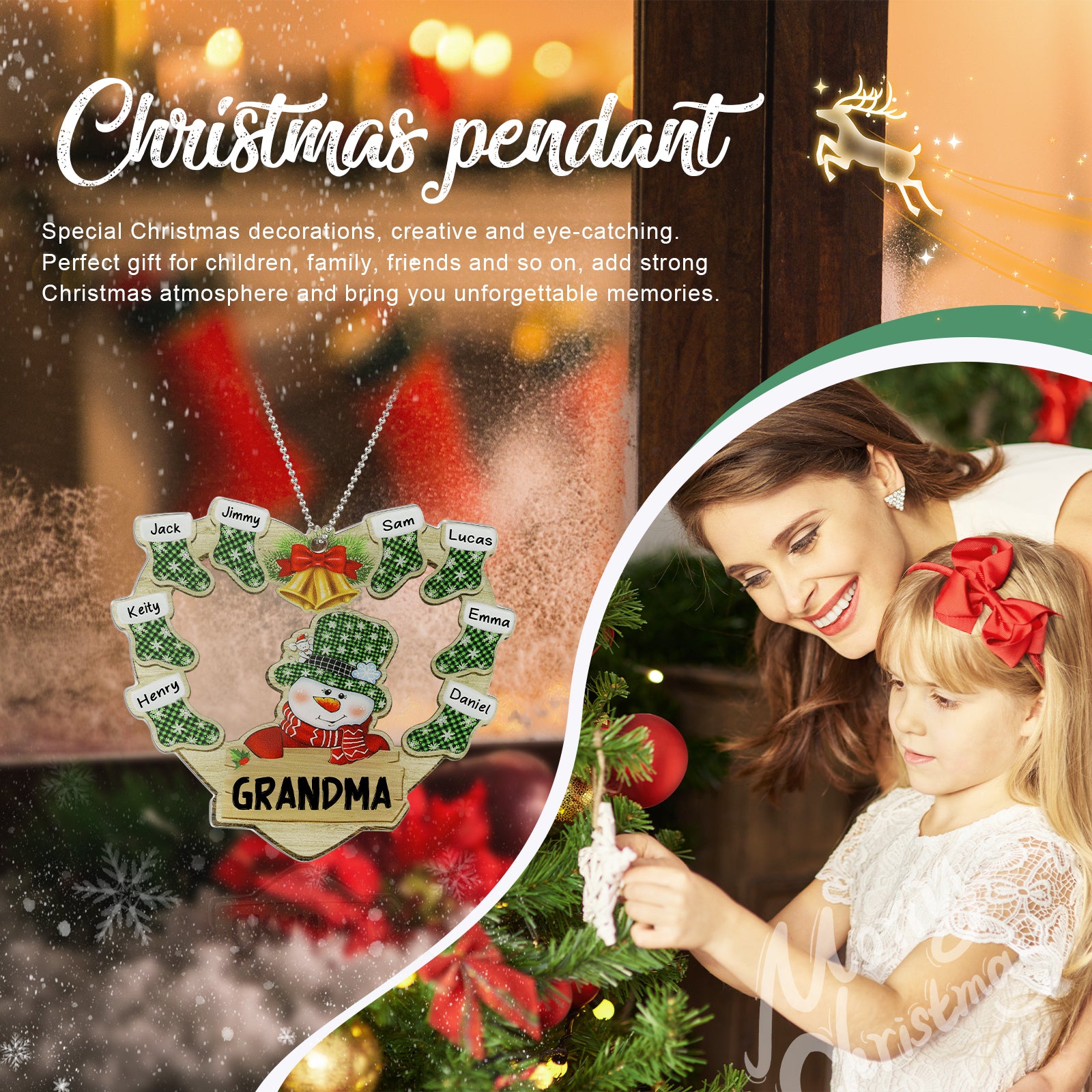 Personalised Heart Christmas Ornament - handmade