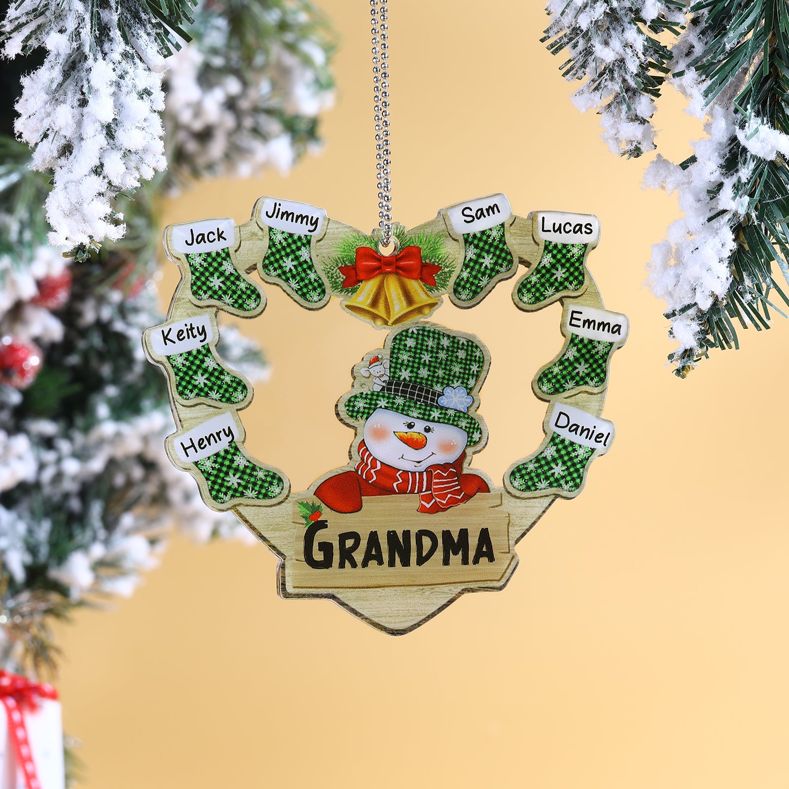 Personalised Heart Christmas Ornament - handmade