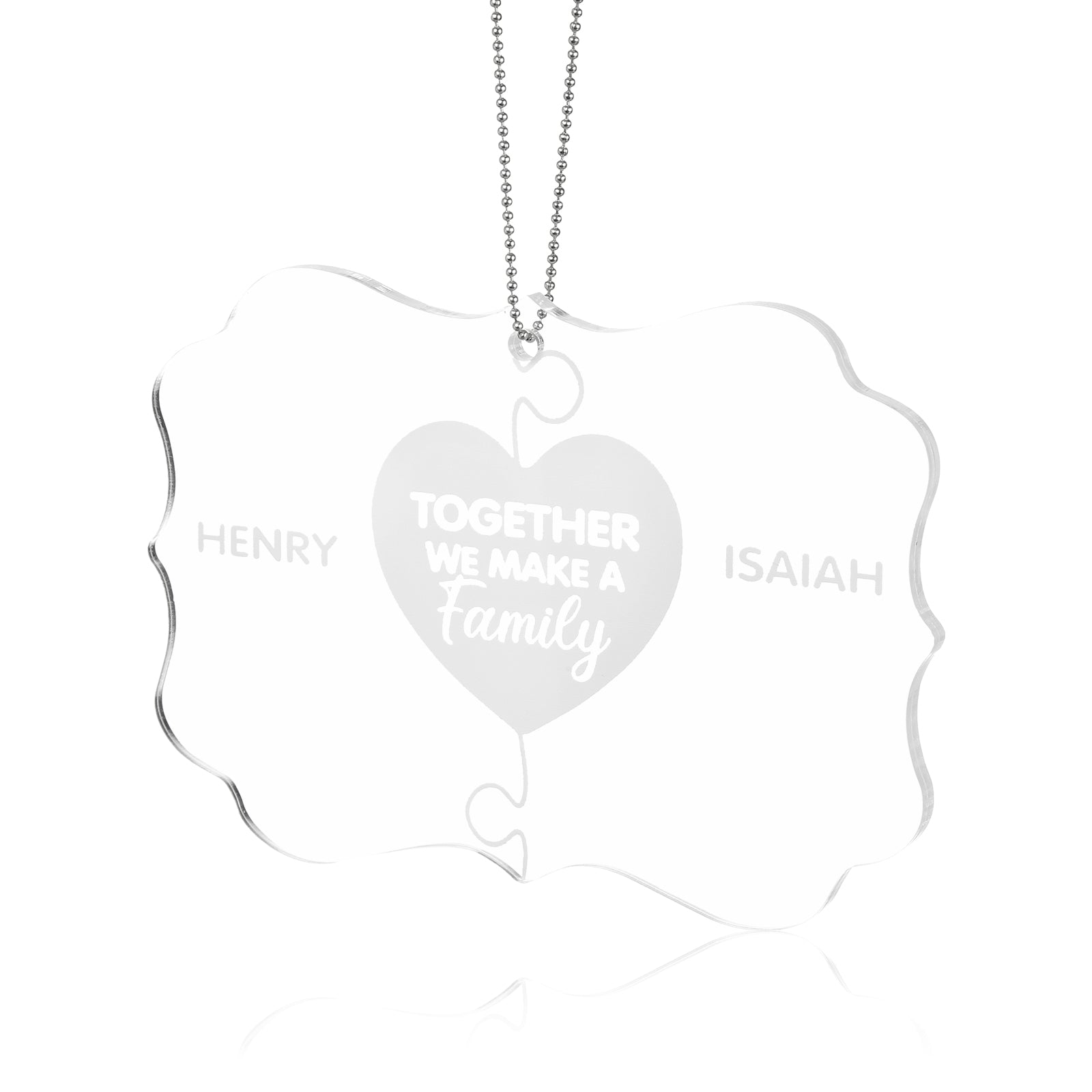 Personalised Puzzle Christmas Ornament - handmade