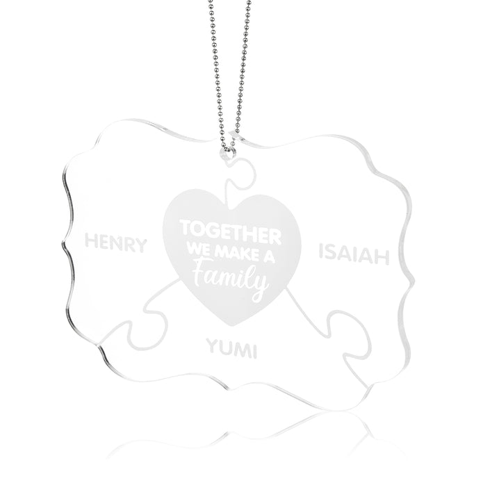 Personalised Puzzle Christmas Ornament - handmade