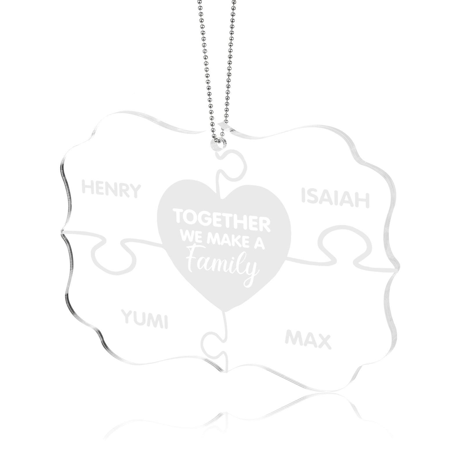 Personalised Puzzle Christmas Ornament - handmade