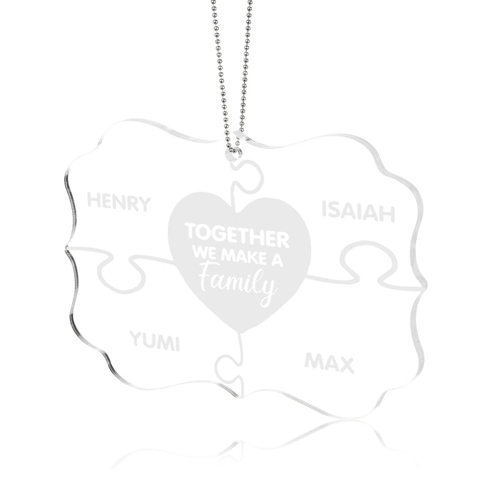 Personalised Puzzle Christmas Ornament - handmade