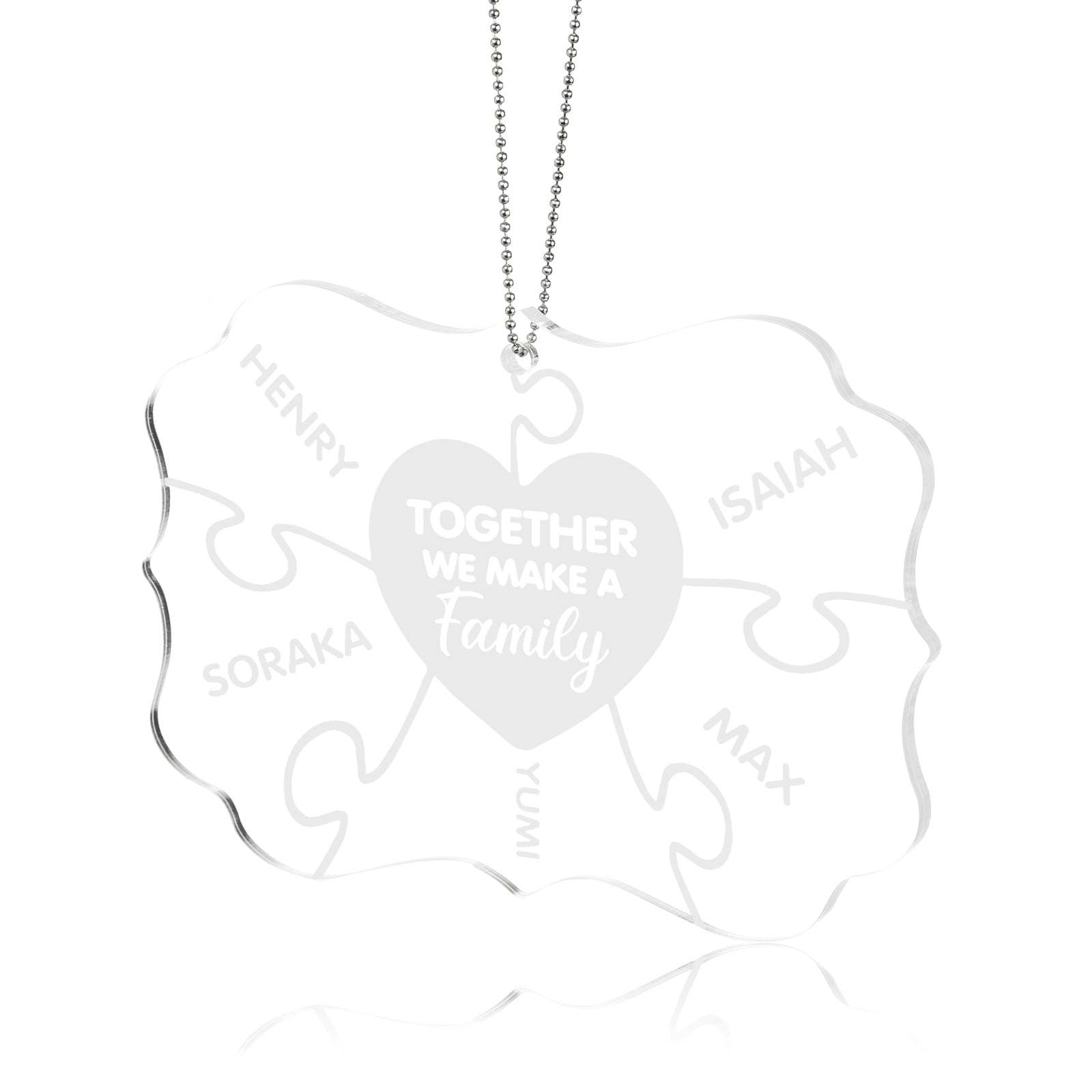 Personalised Puzzle Christmas Ornament - handmade