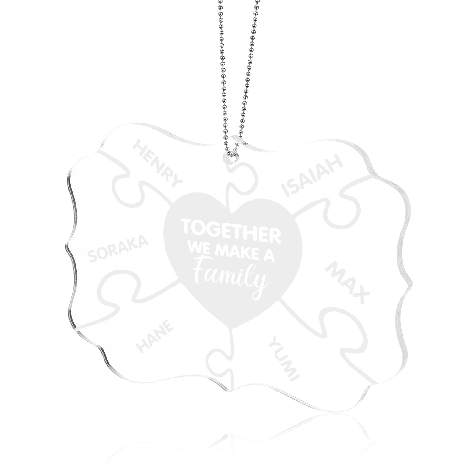 Personalised Puzzle Christmas Ornament - handmade