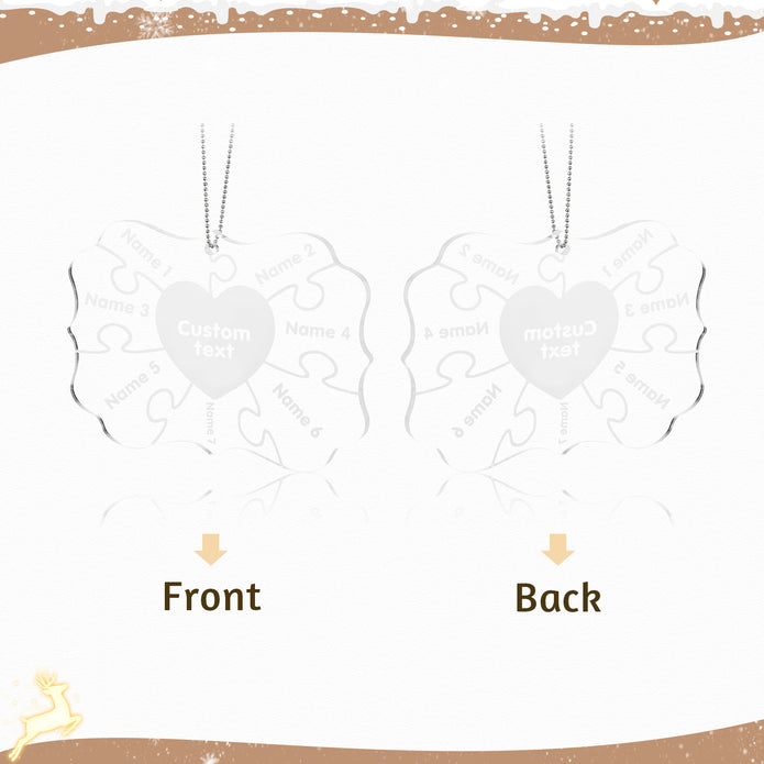 Personalised Puzzle Christmas Ornament - handmade