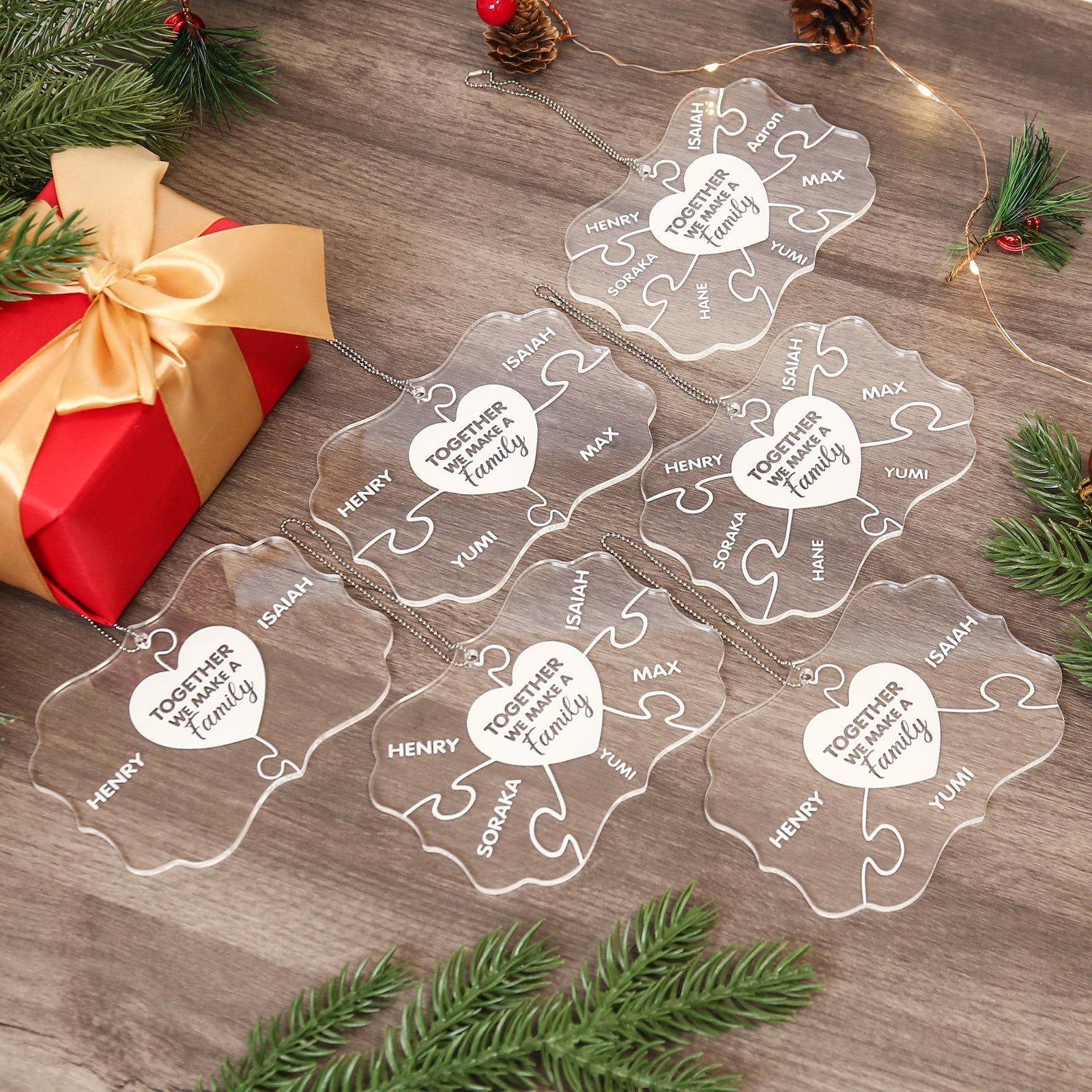 Personalised Puzzle Christmas Ornament - handmade