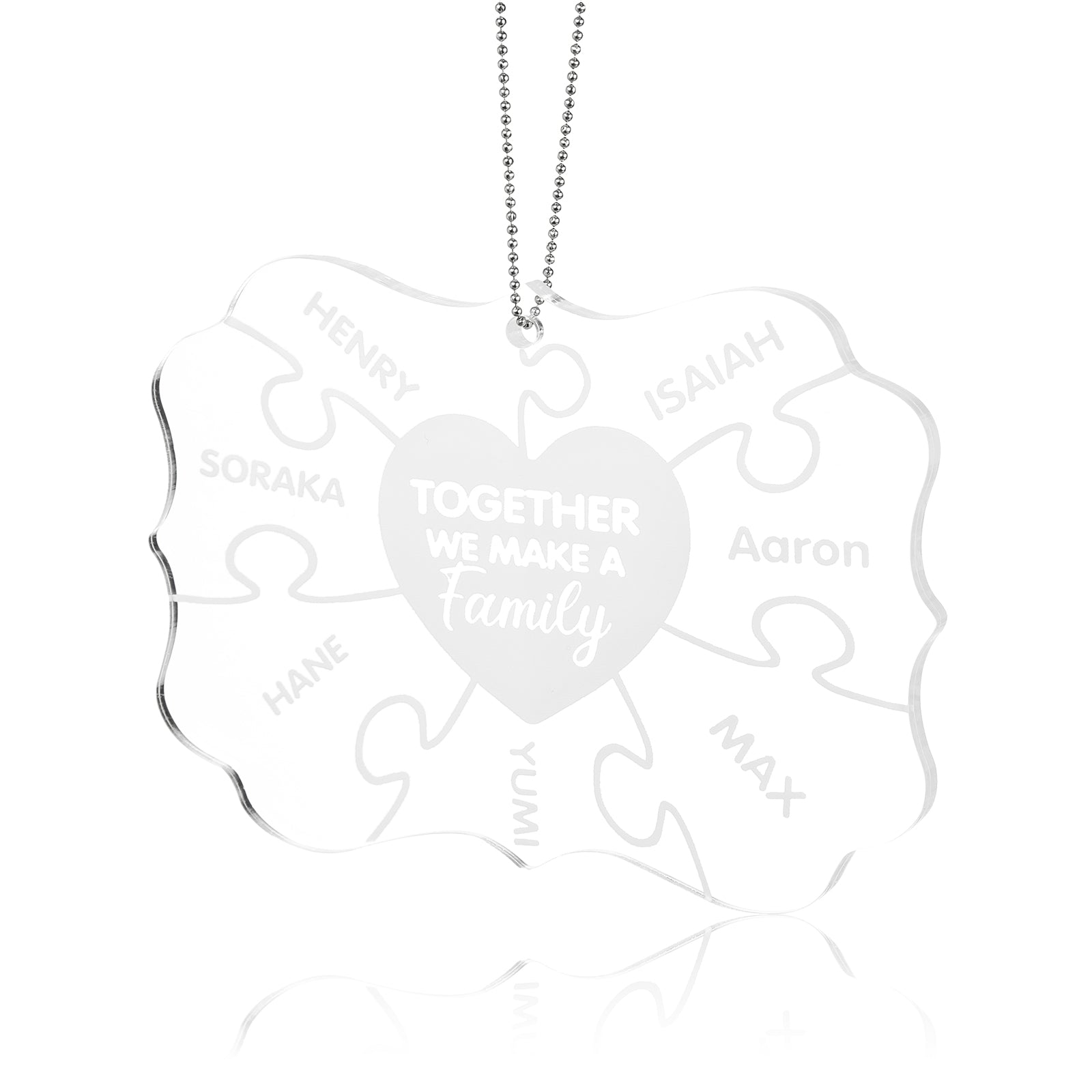 Personalised Puzzle Christmas Ornament - handmade