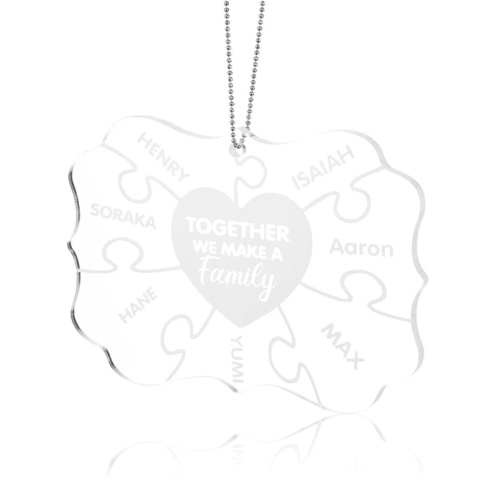 Personalised Puzzle Christmas Ornament - handmade