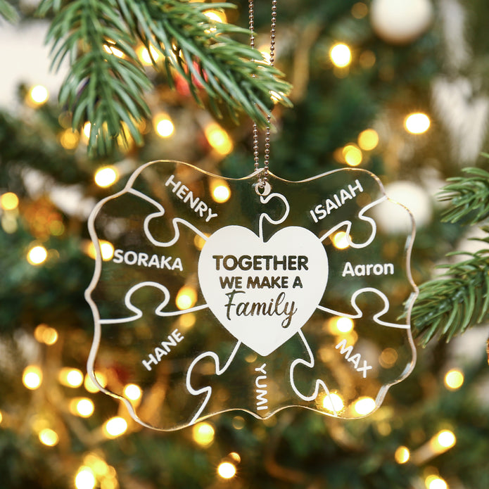 Personalised Puzzle Christmas Ornament - handmade