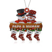 Personalised Snowman Christmas Ornament - handmade