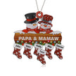 Personalised Snowman Christmas Ornament - handmade