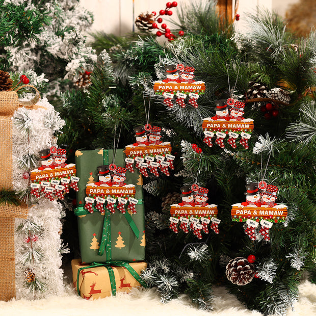 Personalised Snowman Christmas Ornament - handmade