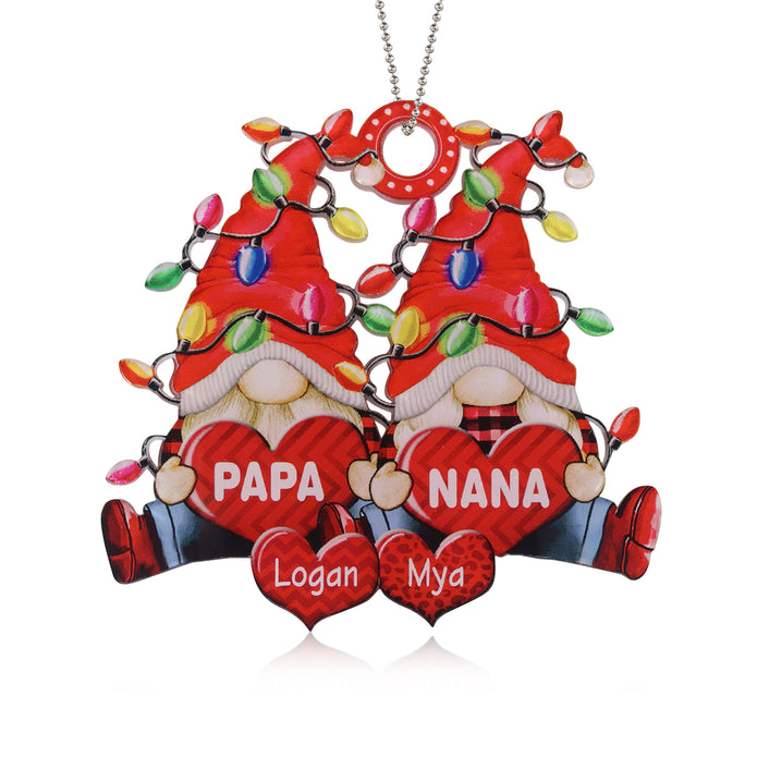 Personalised Santa Claus Heart Ornament - handmade
