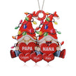 Personalised Santa Claus Heart Ornament - handmade