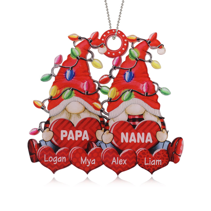 Personalised Santa Claus Heart Ornament - handmade