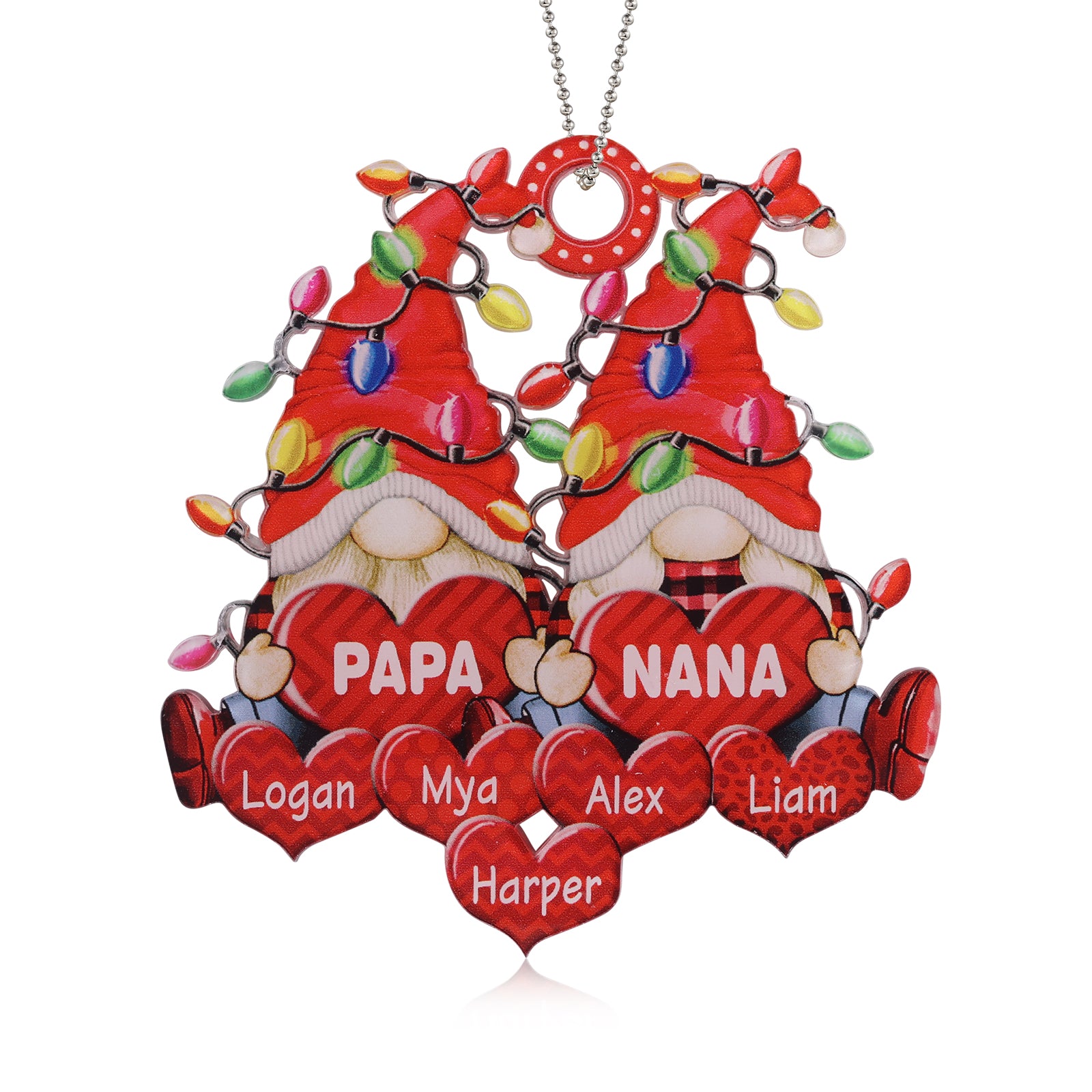 Personalised Santa Claus Heart Ornament - handmade