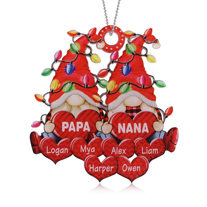 Personalised Santa Claus Heart Ornament - handmade