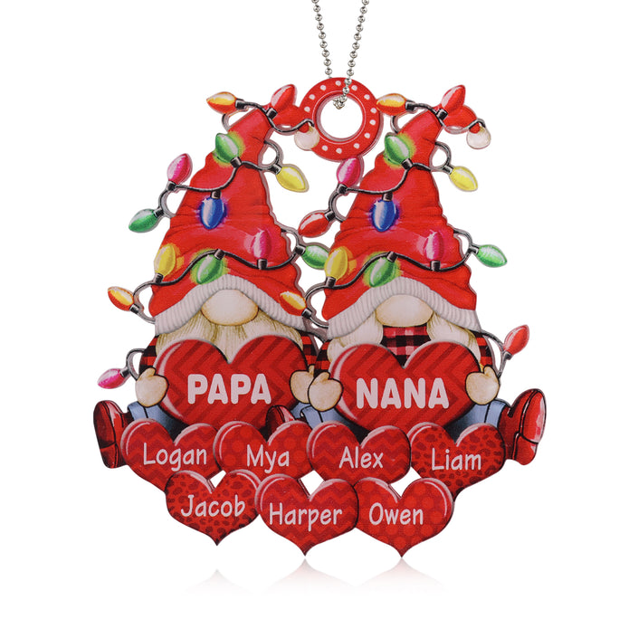 Personalised Santa Claus Heart Ornament - handmade