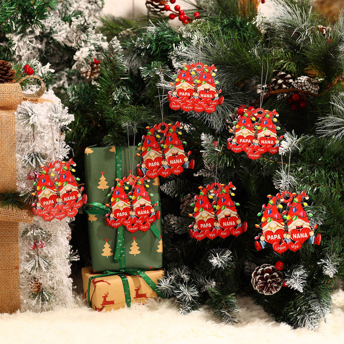 Personalised Santa Claus Heart Ornament - handmade