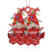 Personalised Santa Claus Heart Ornament - handmade