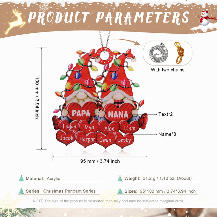 Personalised Santa Claus Heart Ornament - handmade