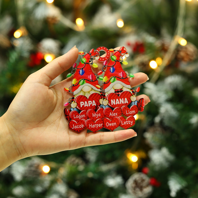 Personalised Santa Claus Heart Ornament - handmade