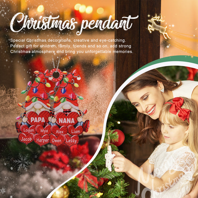 Personalised Santa Claus Heart Ornament - handmade