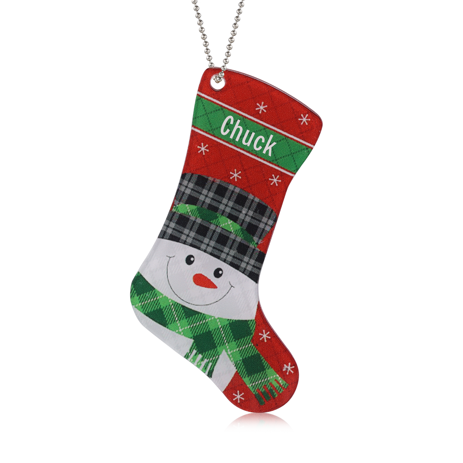 Personalised Christmas Sock Ornament - handmade