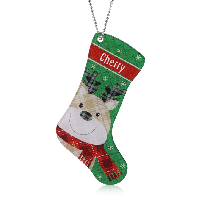 Personalised Christmas Sock Ornament - handmade