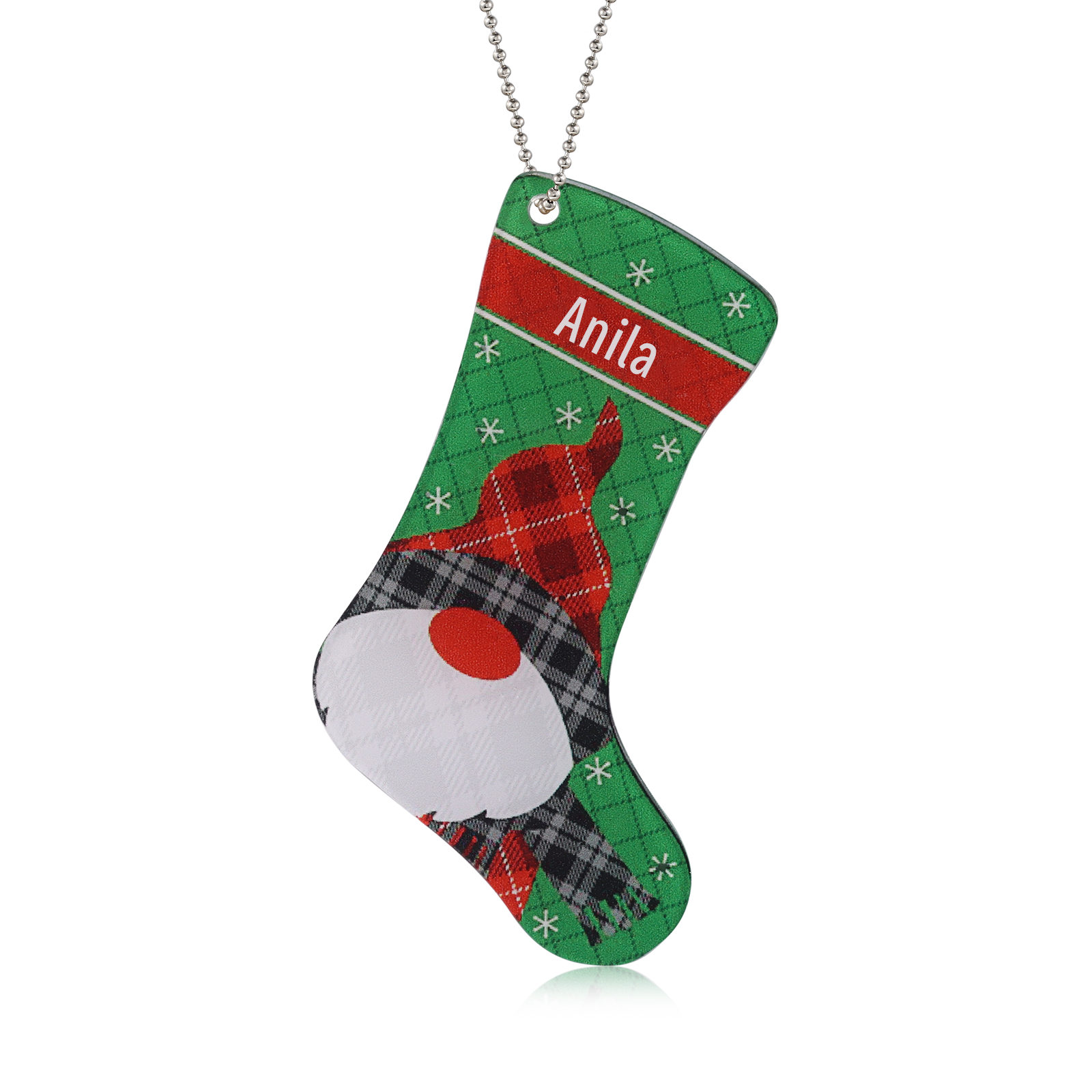 Personalised Christmas Sock Ornament - handmade