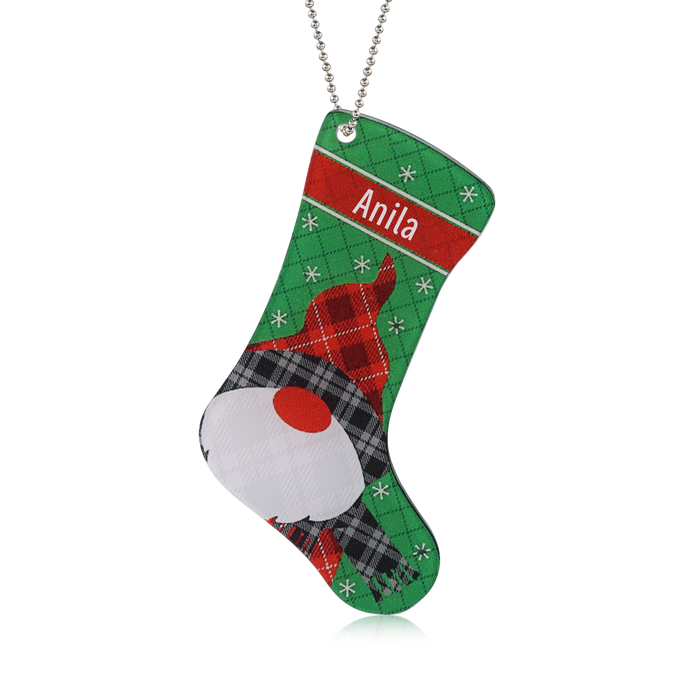 Personalised Christmas Sock Ornament - handmade